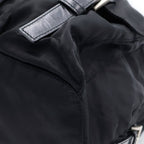 Prada Triangular Plate Tessuto Backpack Black Nylon — view 5