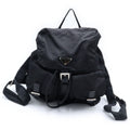Prada Triangular Plate Tessuto Backpack Black Nylon