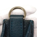 Hermes Shoulder Bag Evelyne TPM Taurillon Clemence Col Vert Silver — view 9