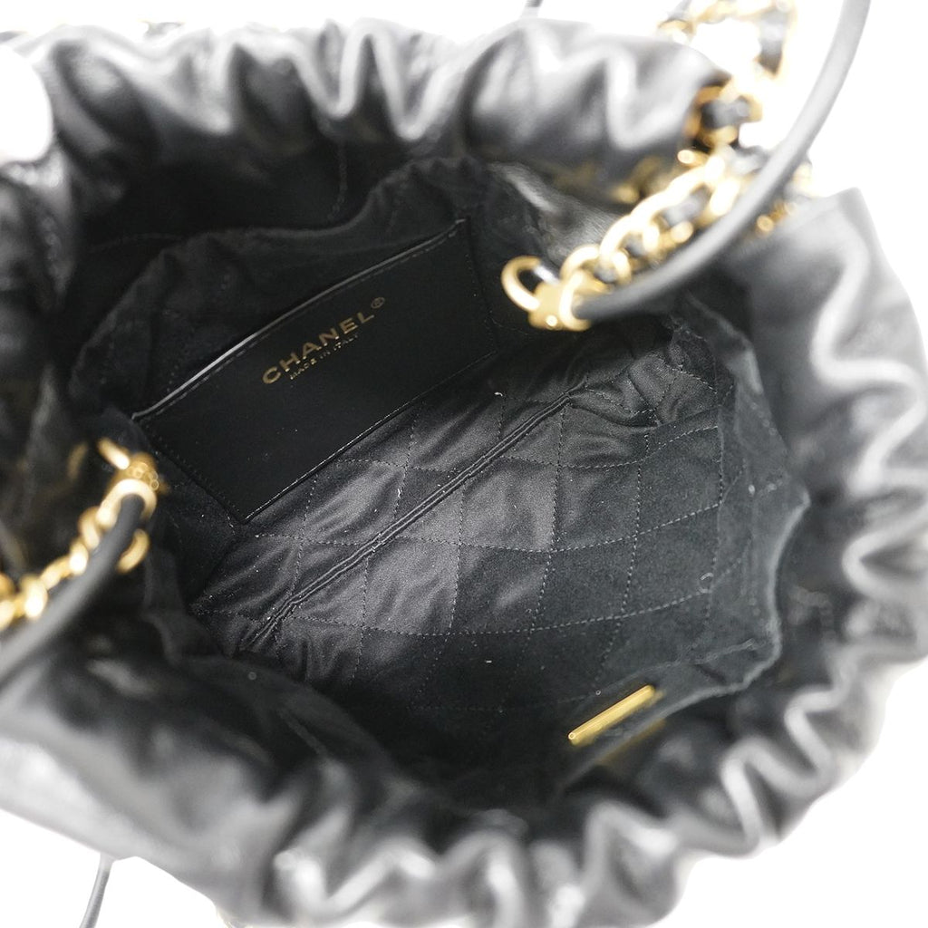 Chanel Handbag 22 Mini Calf Black Gold 2-Way — view 4