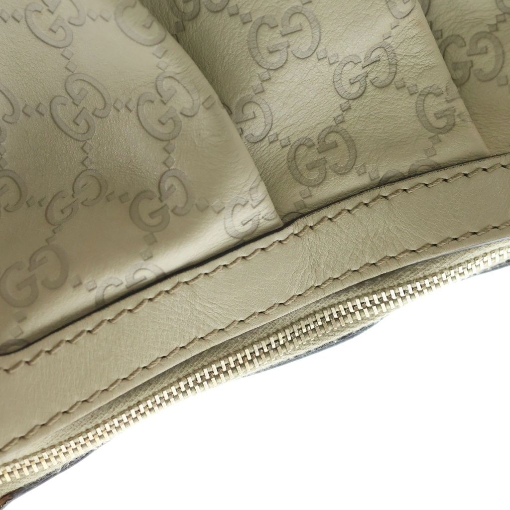 Gucci Guccissima Ski Leather Shoulder Bag Tote Ivory — view 7