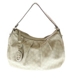 Gucci Guccissima Ski Leather Shoulder Bag Tote Ivory