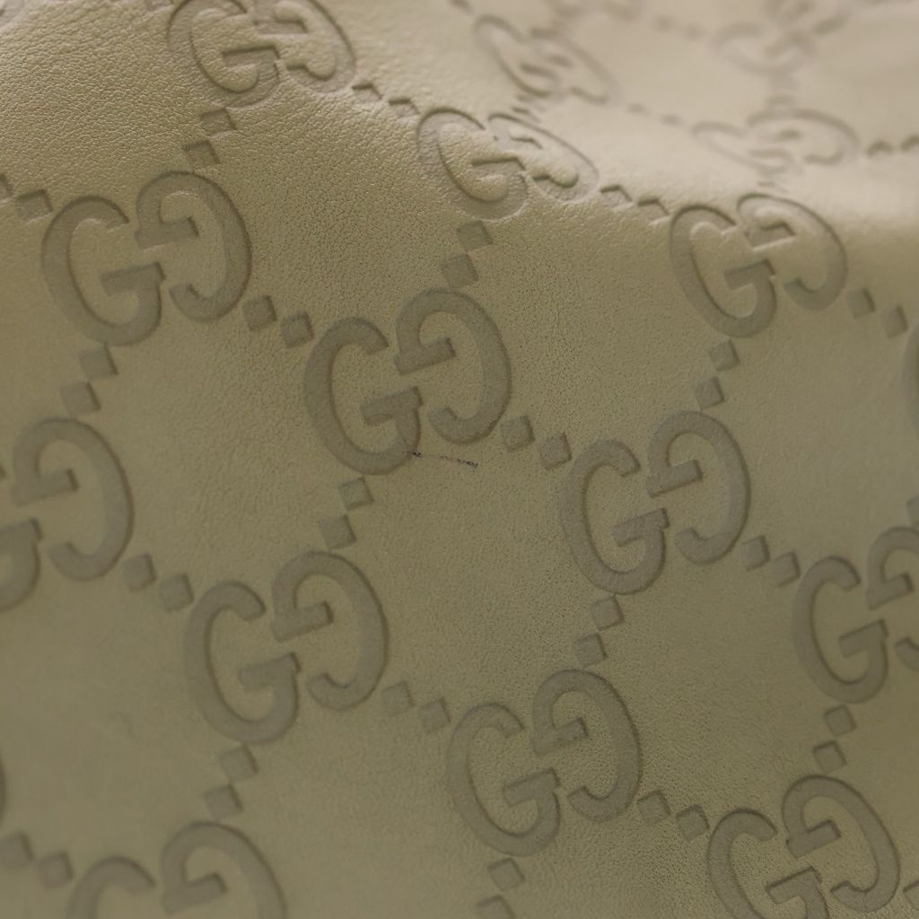 Gucci Guccissima Ski Leather Shoulder Bag Tote Ivory — view 6