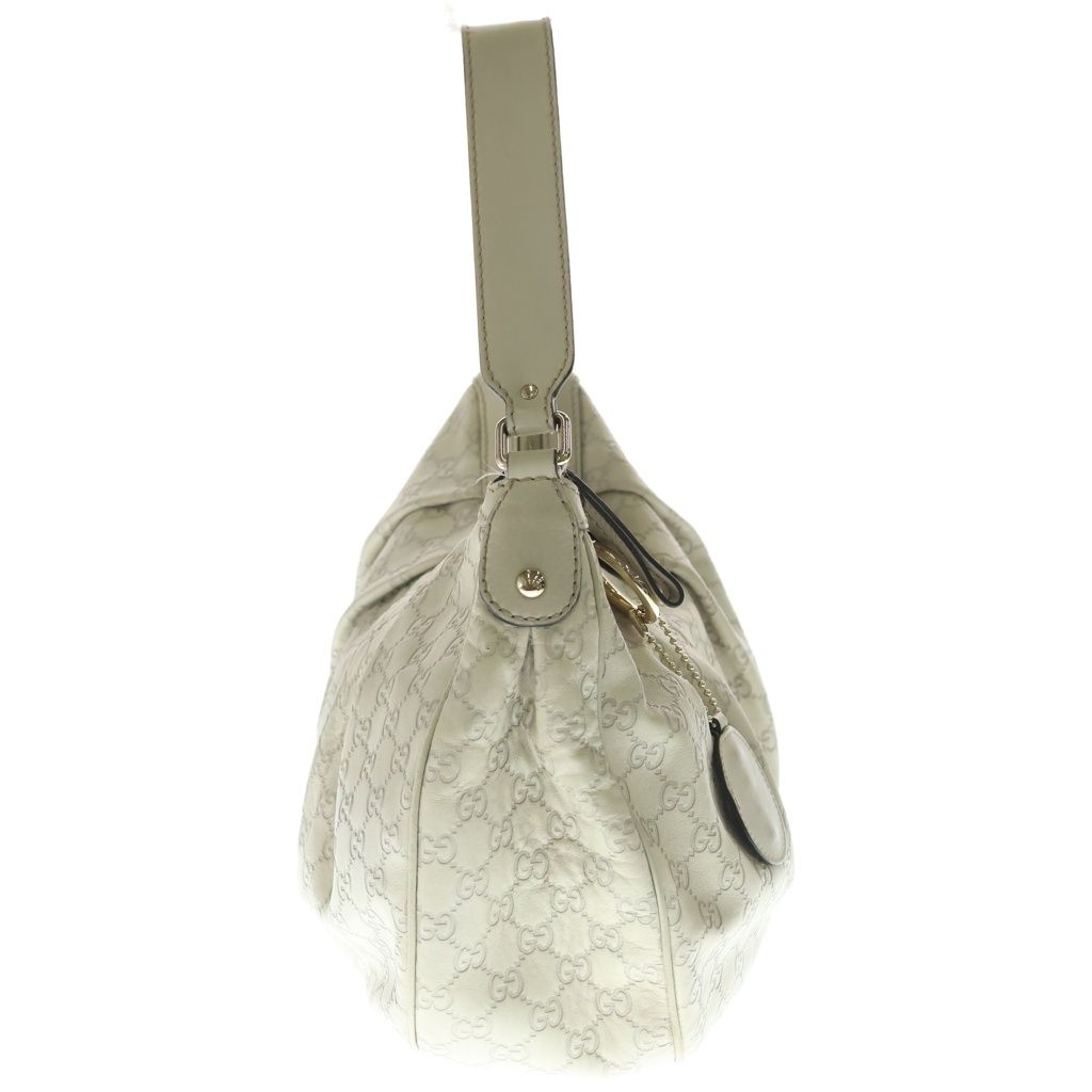 Gucci Guccissima Ski Leather Shoulder Bag Tote Ivory — view 3