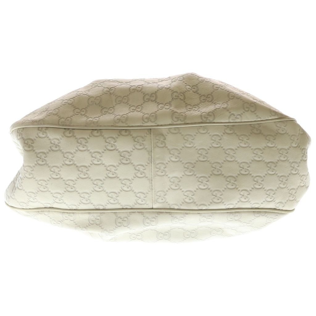 Gucci Guccissima Ski Leather Shoulder Bag Tote Ivory — view 4