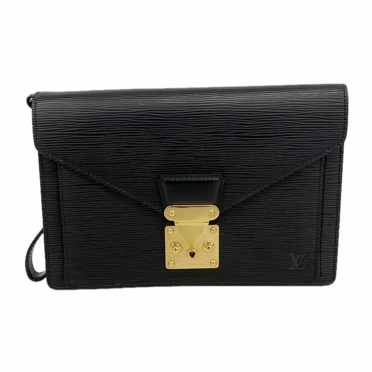 Louis Vuitton Clutch Epi Pochette Series Dragonne Noir