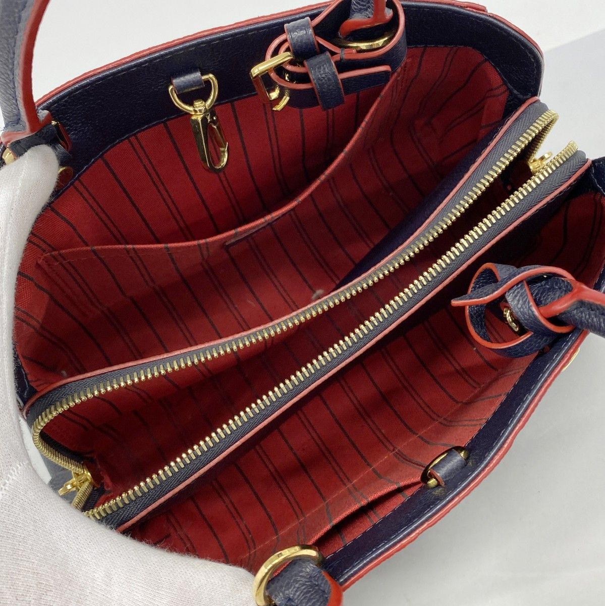 Louis Vuitton Handbag Monogram Empreinte Montaigne BB Marine — view 4