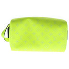 Louis Vuitton Monogram Taigarama Dopp Kit Hand Second Bag Leather Neon Yellow — view 4