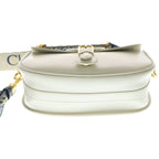 Dior Bobbi Large Shoulder Bag CD Logo Leather Gold White — view 4
