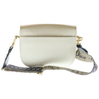 Dior Bobbi Large Shoulder Bag CD Logo Leather Gold White — view 2