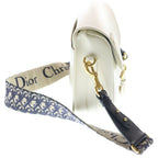 Dior Bobbi Large Shoulder Bag CD Logo Leather Gold White — view 3