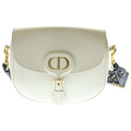 Dior Bobbi Large Shoulder Bag CD Logo Leather Gold White