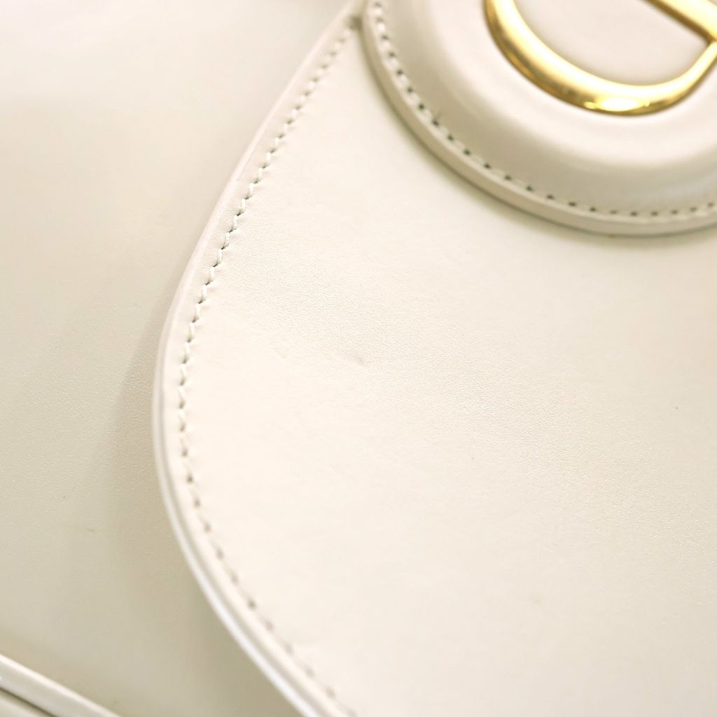 Dior Bobbi Large Shoulder Bag CD Logo Leather Gold White — view 6
