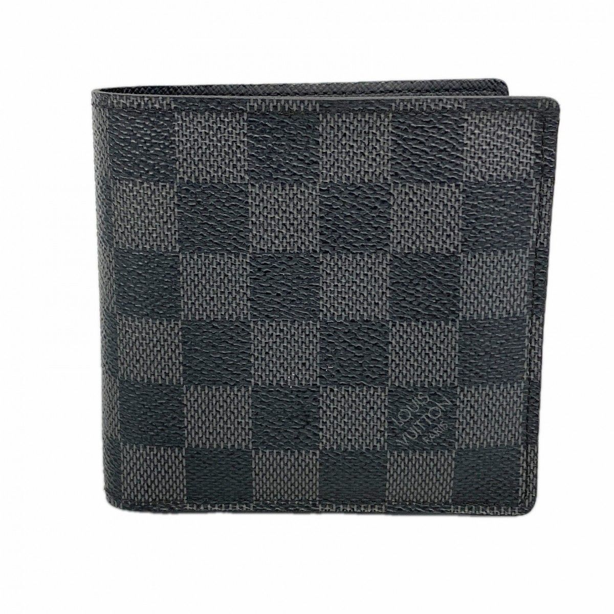 Louis Vuitton Wallet Damier Graphite Portefeuille Marco Black Gray