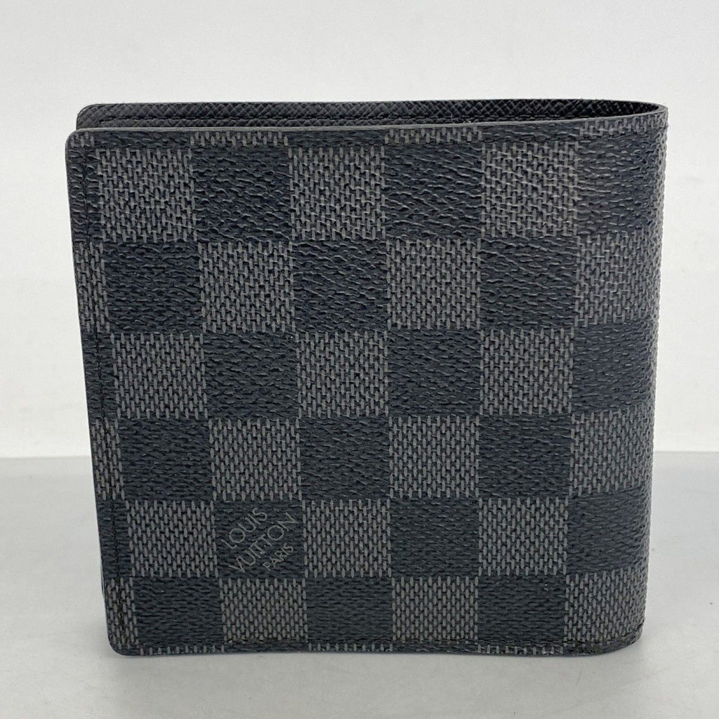 Louis Vuitton Wallet Damier Graphite Portefeuille Marco Black Gray — view 9