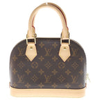 Louis Vuitton Monogram Alma BB 2-Way Shoulder Bag Brown Leather Gold — view 2