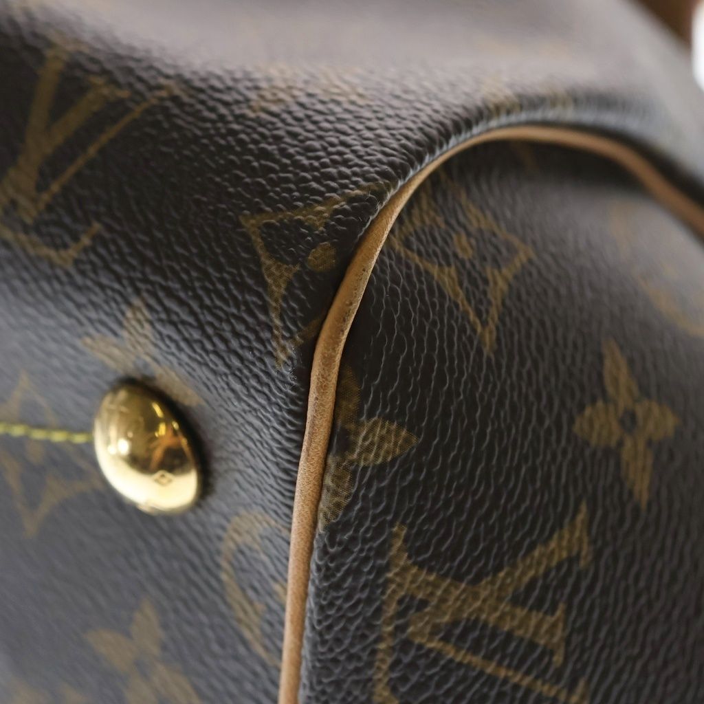 Louis Vuitton Monogram Tivoli GM Handbag Brown Leather Gold — view 5