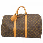 Louis Vuitton Boston Bag Monogram Keepall 50 Brown