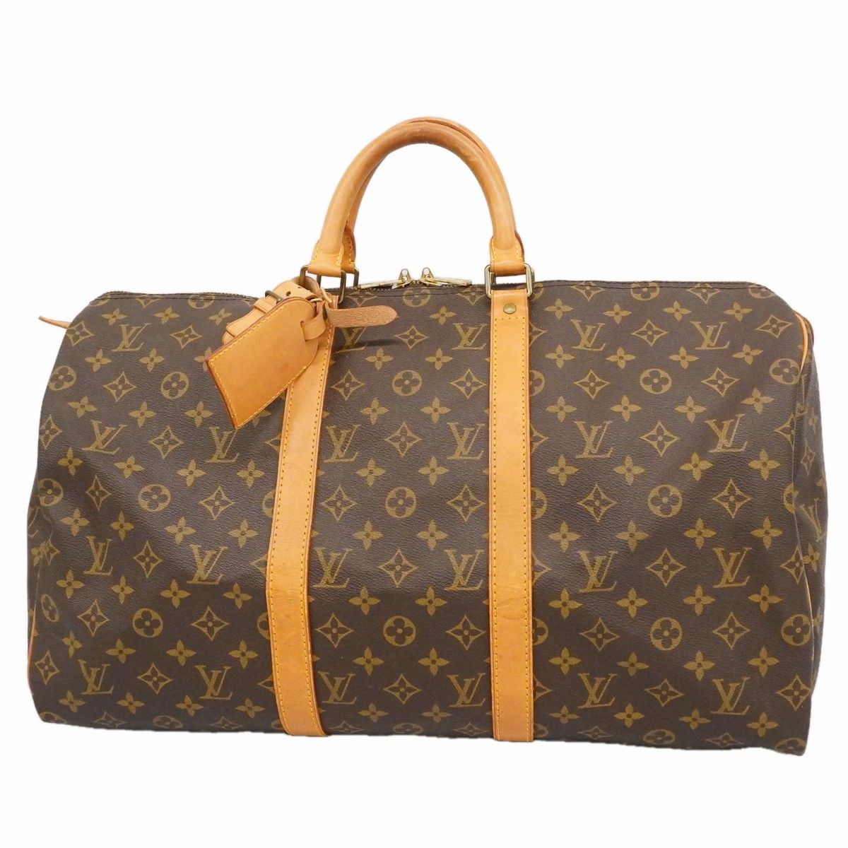 Louis Vuitton Boston Bag Monogram Keepall 50 Brown