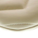 Gucci GG Marmont Small Shoulder Bag White Leather Gold — view 5