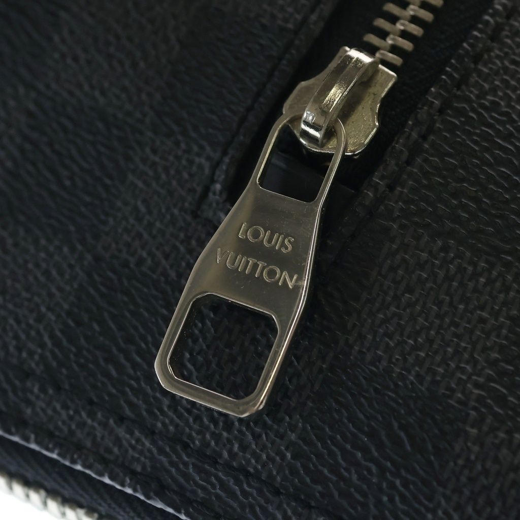 Louis Vuitton Damier Graphite Mick PM Shoulder Bag Black Leather Silver — view 6