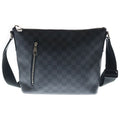 Louis Vuitton Damier Graphite Mick PM Shoulder Bag Black Leather Silver