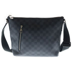 Louis Vuitton Damier Graphite Mick PM Shoulder Bag Black Leather Silver