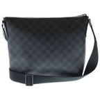 Louis Vuitton Damier Graphite Mick PM Shoulder Bag Black Leather Silver — view 2