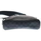 Louis Vuitton Damier Graphite Mick PM Shoulder Bag Black Leather Silver — view 4