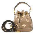 Louis Vuitton Handbag Monogram Empreinte Bicolor Nano Noe Tourtelle Cream 2-Way