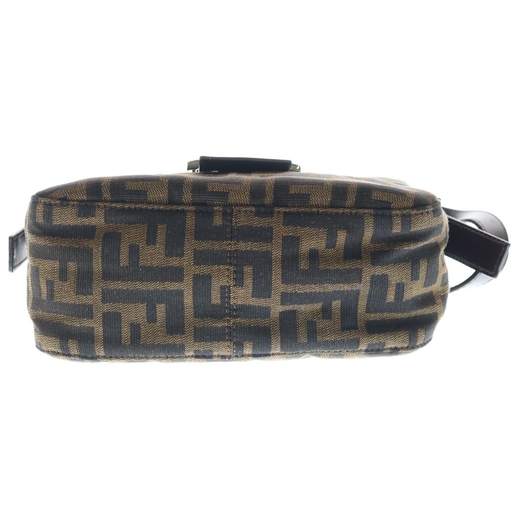 Fendi Zucca Mamma Bucket One Mini Shoulder Bag Brown Leather Silver — view 4