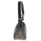 Fendi Zucca Mamma Bucket One Mini Shoulder Bag Brown Leather Silver — view 3