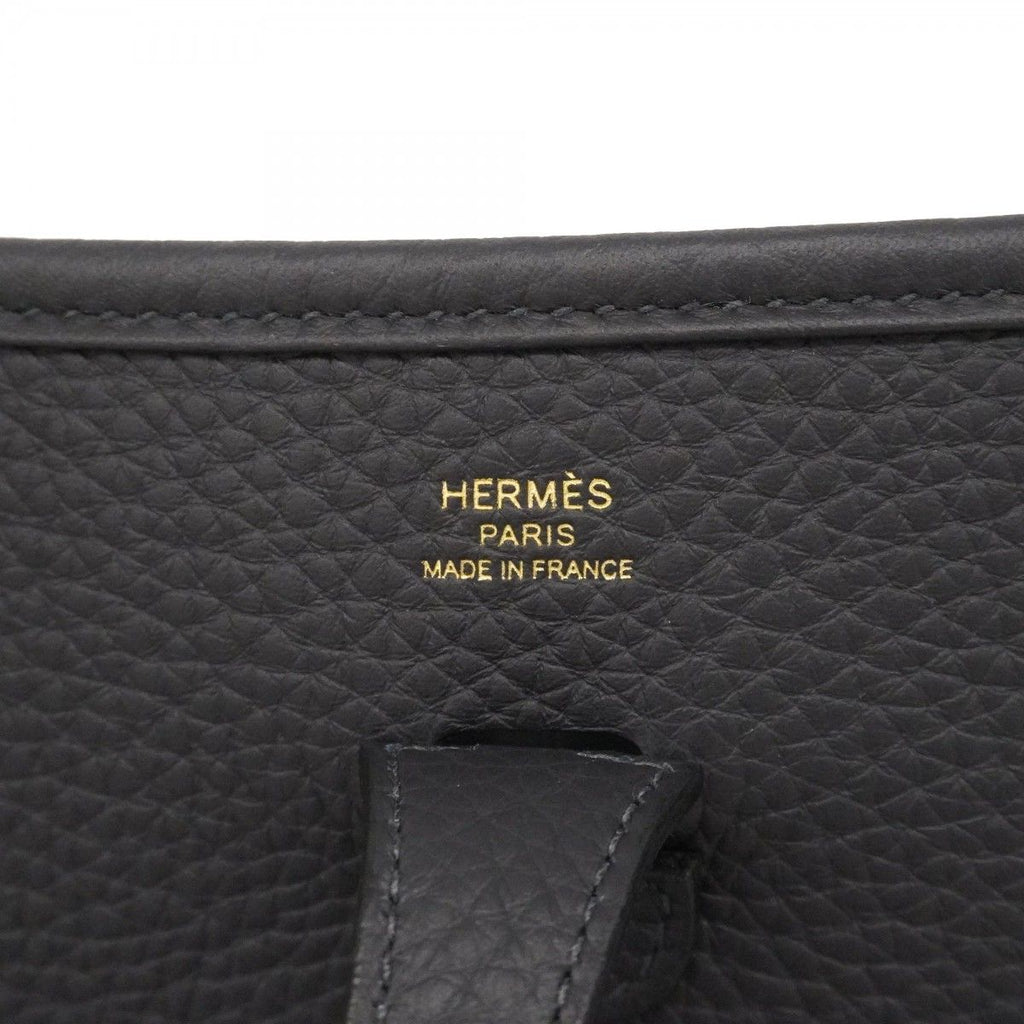 Hermes Shoulder Bag Evelyne 23 Taurillon Clemence Canvas Gold — view 5