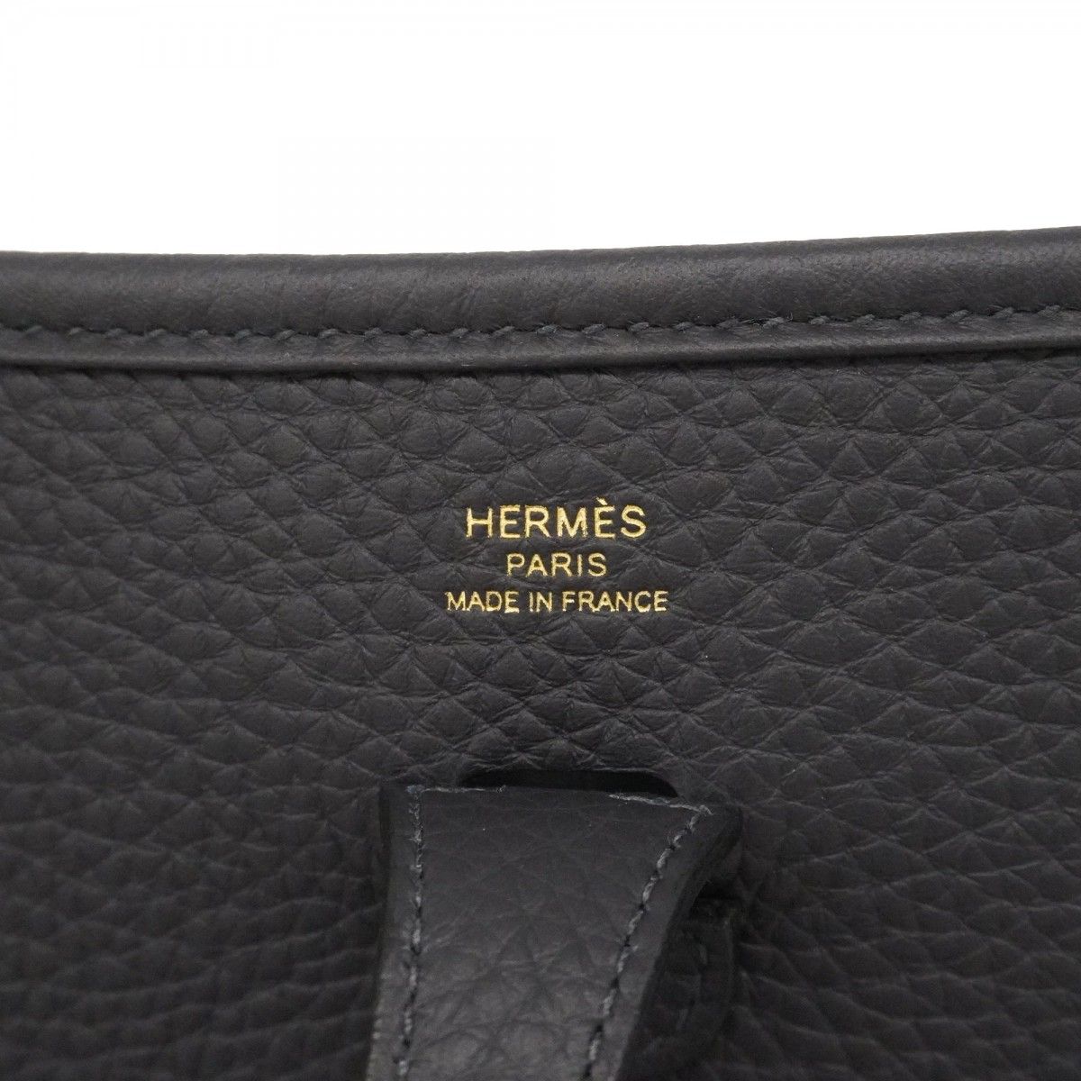 Hermes Shoulder Bag Evelyne 23 Taurillon Clemence Canvas Gold — view 5