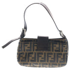 Fendi Zucca Mamma Bucket One Mini Shoulder Bag Brown Leather Silver — view 2