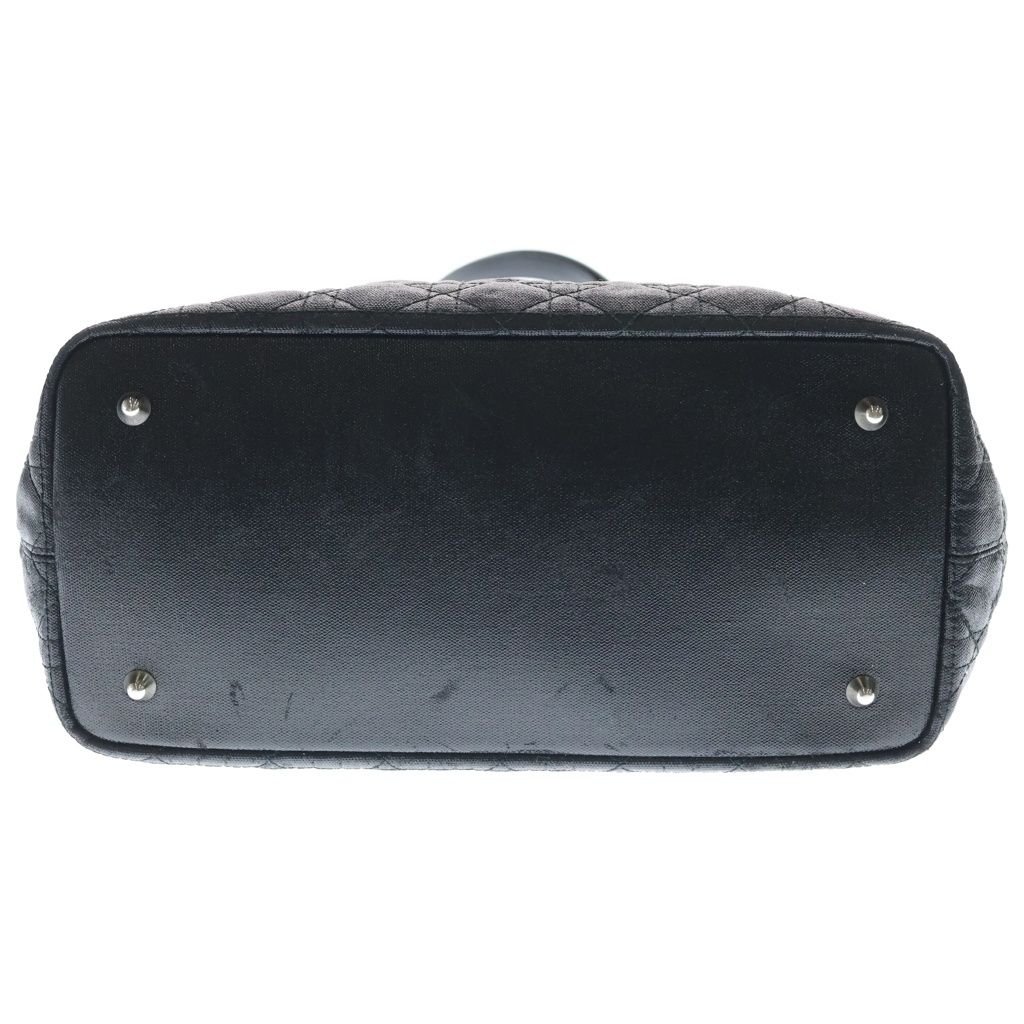 Dior Panarea Cannage Tote Black Leather Silver — view 4