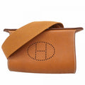 Hermes Shoulder Bag Vidopoche Barenia Fauve Silver