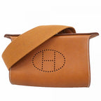 Hermes Shoulder Bag Vidopoche Barenia Fauve Silver