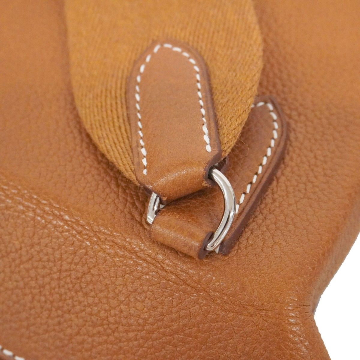 Hermes Shoulder Bag Vidopoche Barenia Fauve Silver — view 8