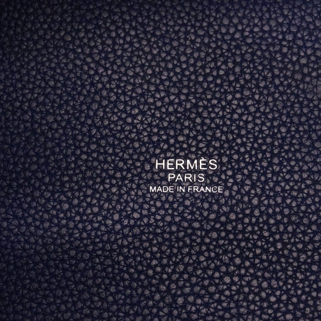 Hermes Handbag Picotin Lock PM Taurillon Morris Blue Silver — view 5