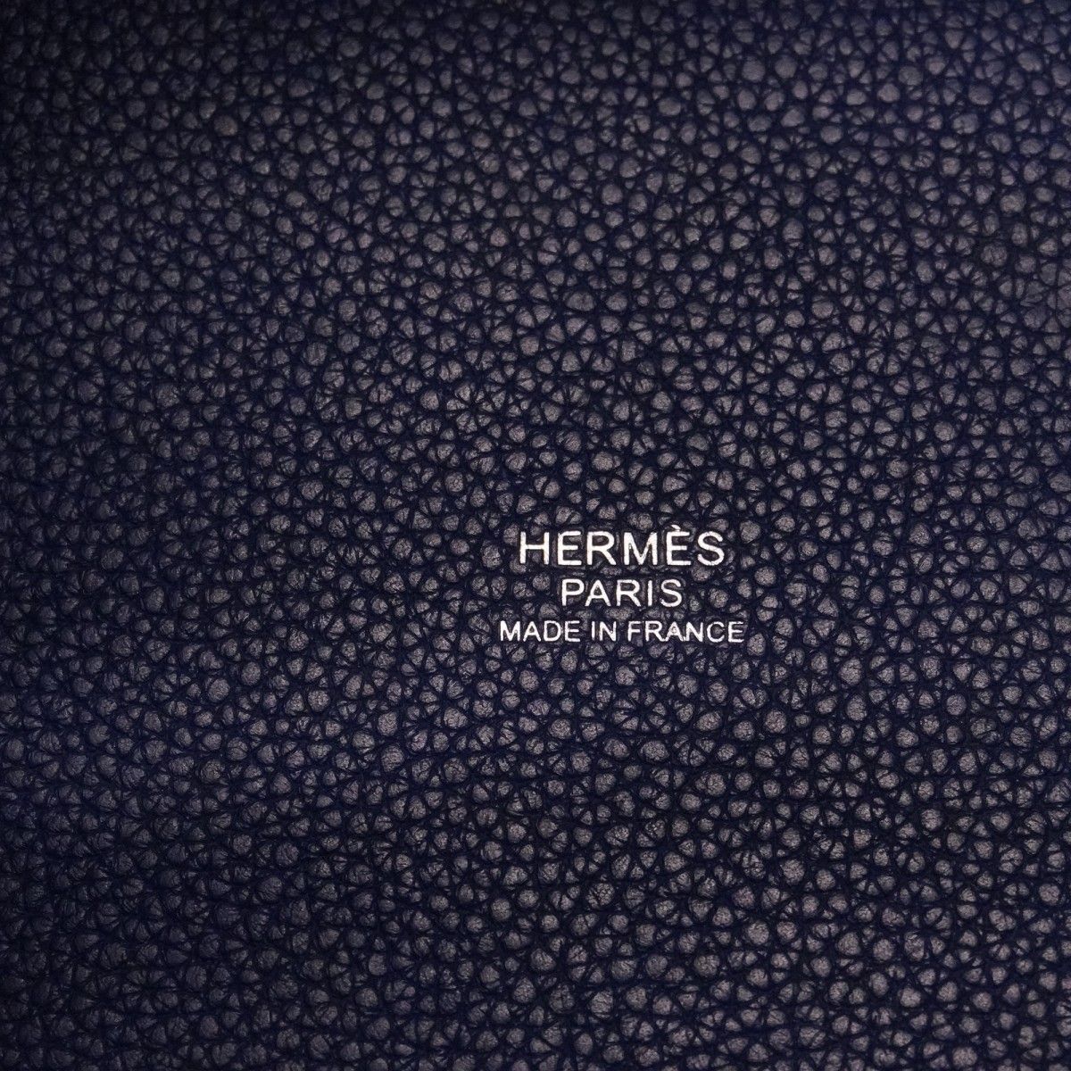 Hermes Handbag Picotin Lock PM Taurillon Morris Blue Silver — view 5