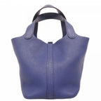 Hermes Handbag Picotin Lock PM Taurillon Morris Blue Silver