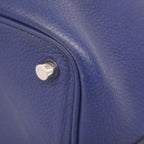 Hermes Handbag Picotin Lock PM Taurillon Morris Blue Silver — view 6