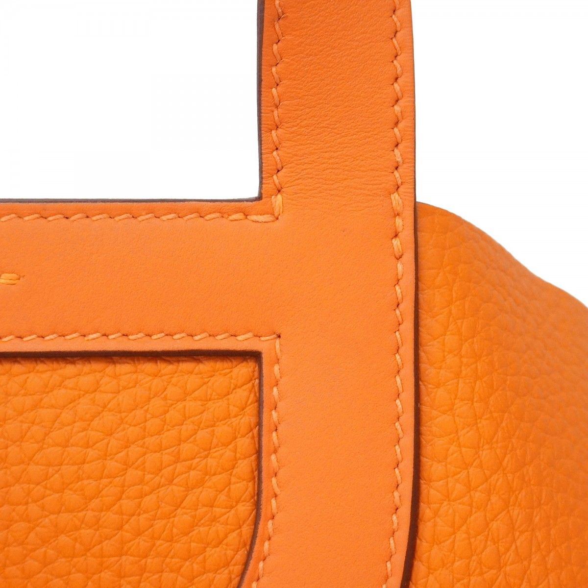 Hermes Handbag in the Loop 18 Taurillon Clemence Orange Minien Silver — view 8