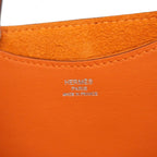 Hermes Handbag in the Loop 18 Taurillon Clemence Orange Minien Silver — view 5