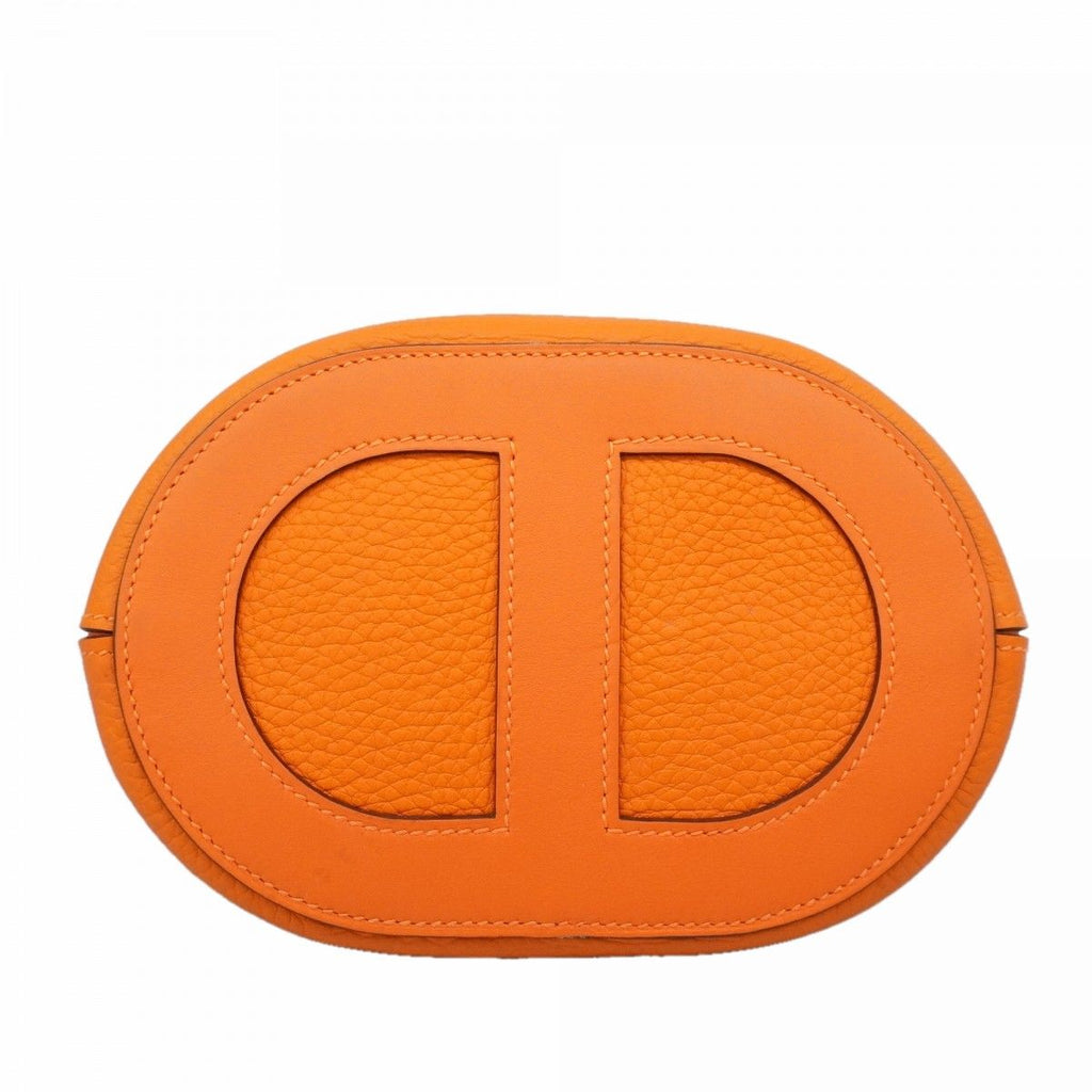Hermes Handbag in the Loop 18 Taurillon Clemence Orange Minien Silver — view 3