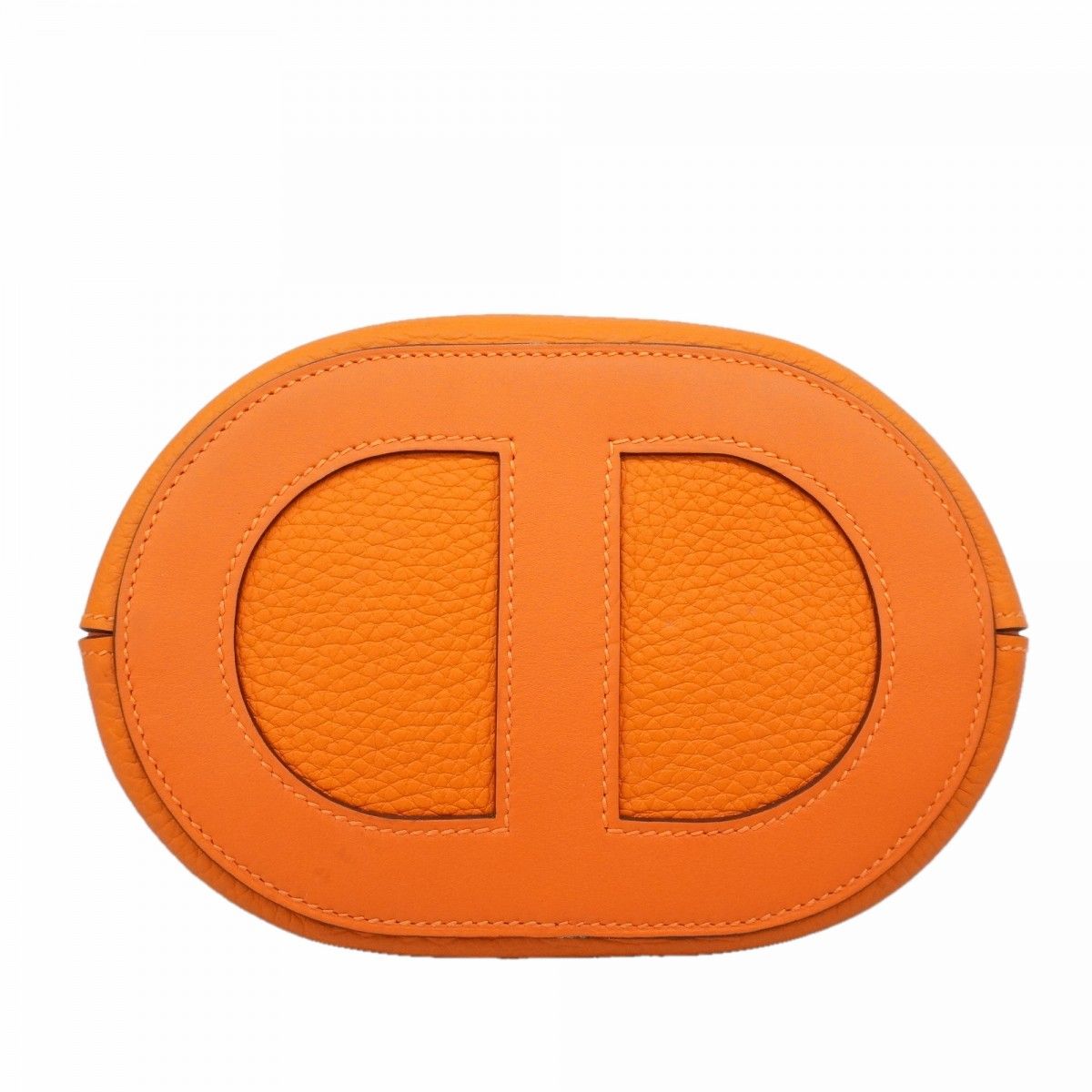 Hermes Handbag in the Loop 18 Taurillon Clemence Orange Minien Silver — view 3