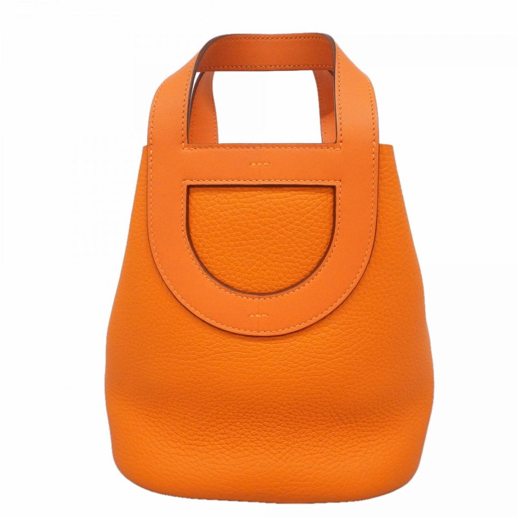 Hermes Handbag in the Loop 18 Taurillon Clemence Orange Minien Silver