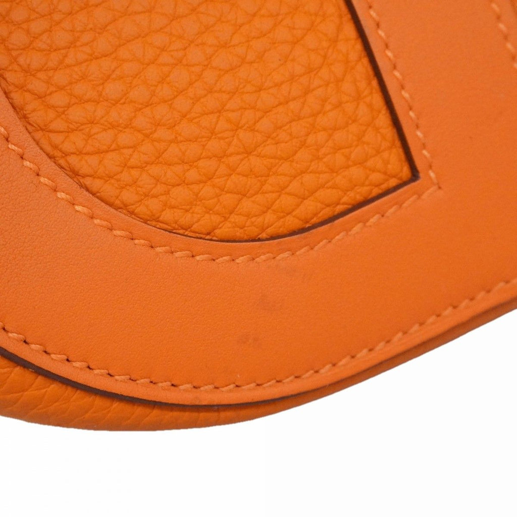 Hermes Handbag in the Loop 18 Taurillon Clemence Orange Minien Silver — view 7