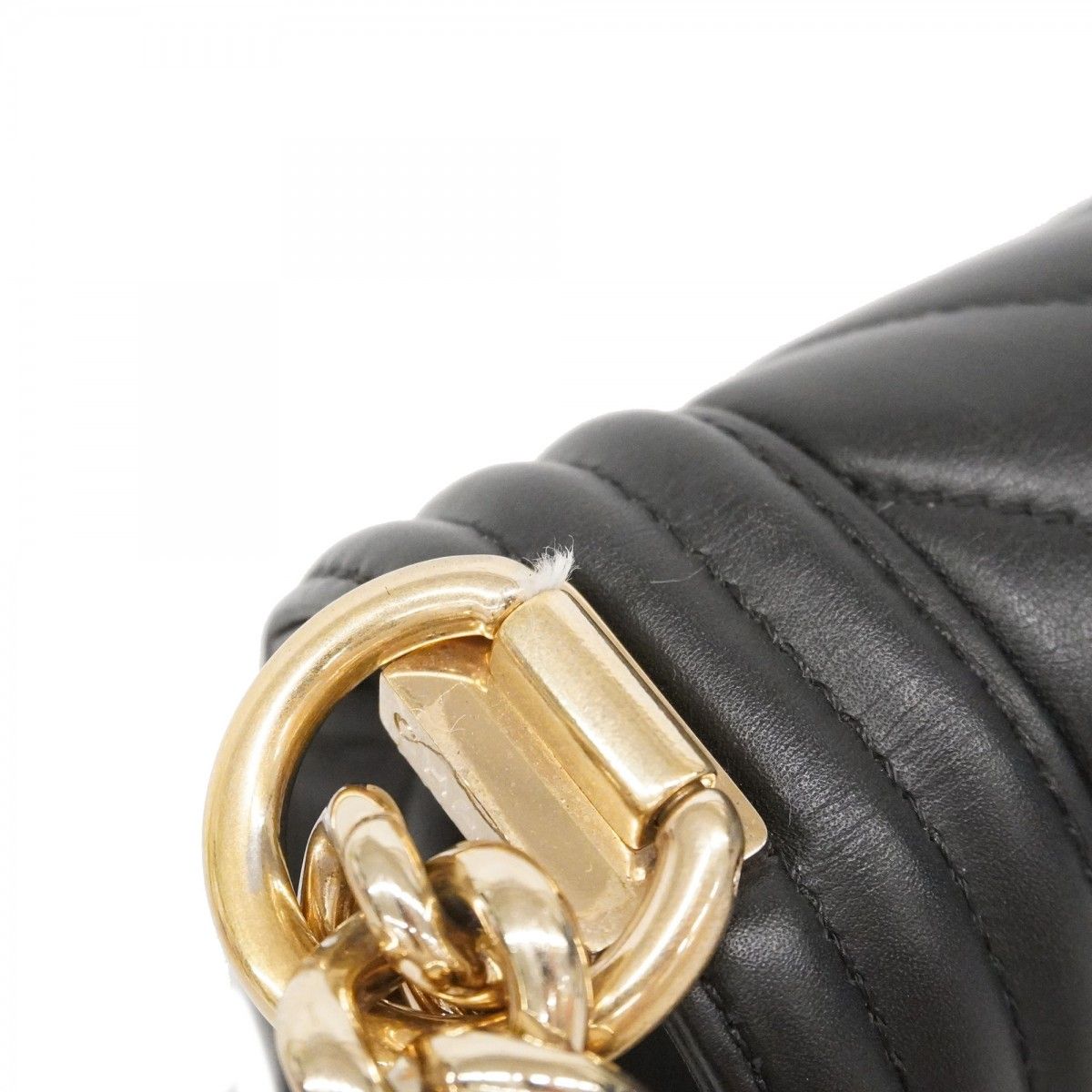 Chanel Shoulder Bag Boy Stitch Lambskin Black Champagne Gold — view 6